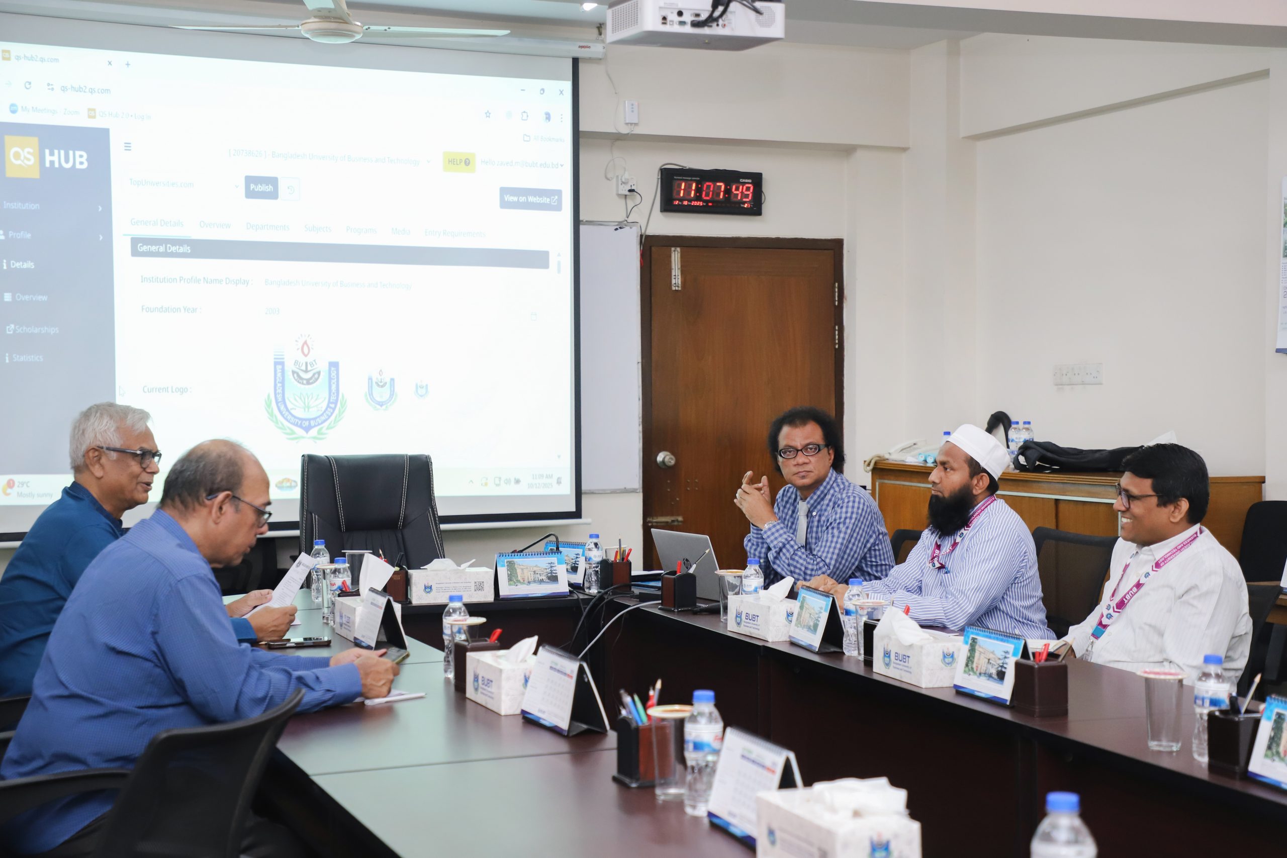 The QS Ranking Committee First meeting Sunday, October 12, 2025